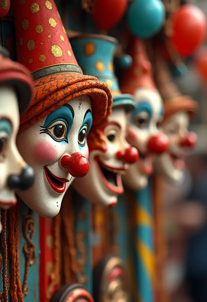 28 Paper Mask Crafts DIY Ideas for Parties and Cosplay Fun - 11. Vintage Circus Masks