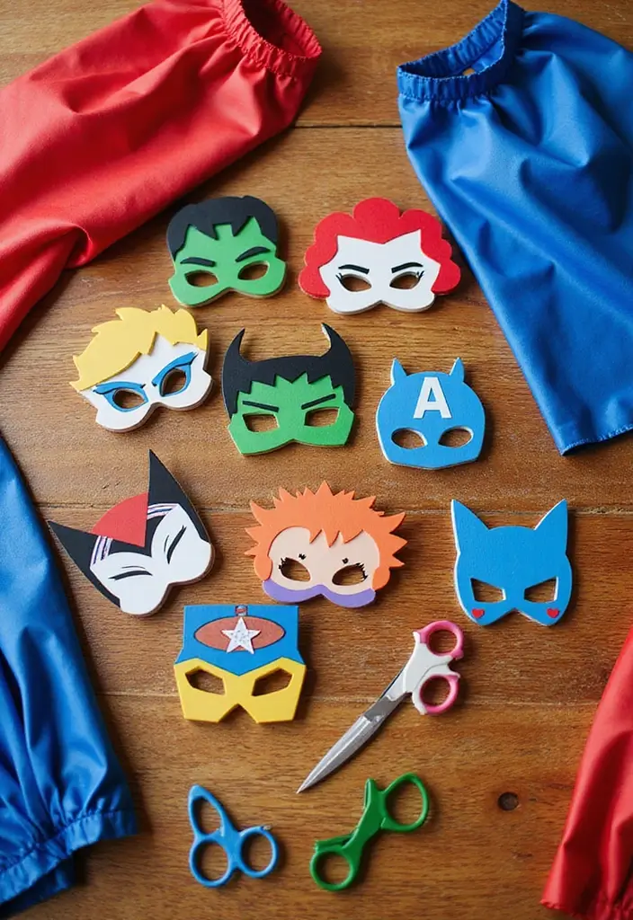 28 Paper Mask Crafts DIY Ideas for Parties and Cosplay Fun - 3. Superhero Mask Extravaganza