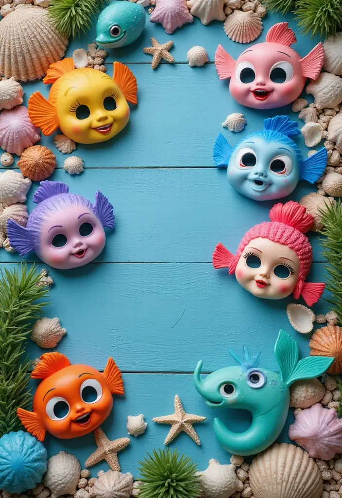 28 Paper Mask Crafts DIY Ideas for Parties and Cosplay Fun - 4. Under the Sea Masks