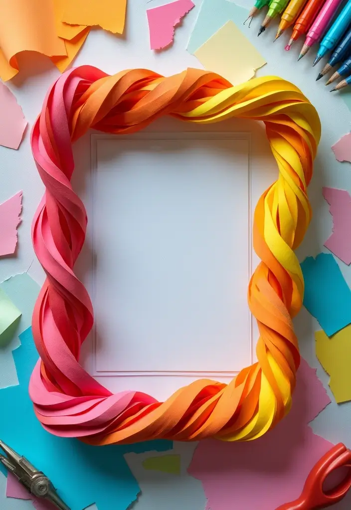 28 Paper Photo Frame DIY Ideas That Capture Memories Beautifully - 22. Twisted Paper Frame