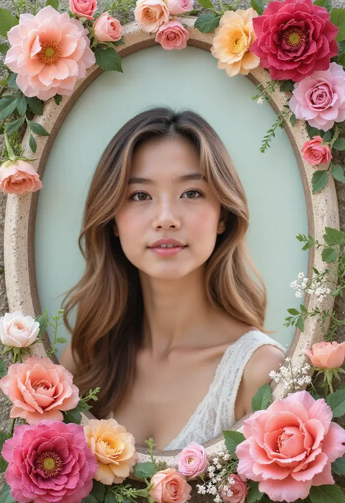 28 Paper Photo Frame DIY Ideas That Capture Memories Beautifully - 23. Floral Frame