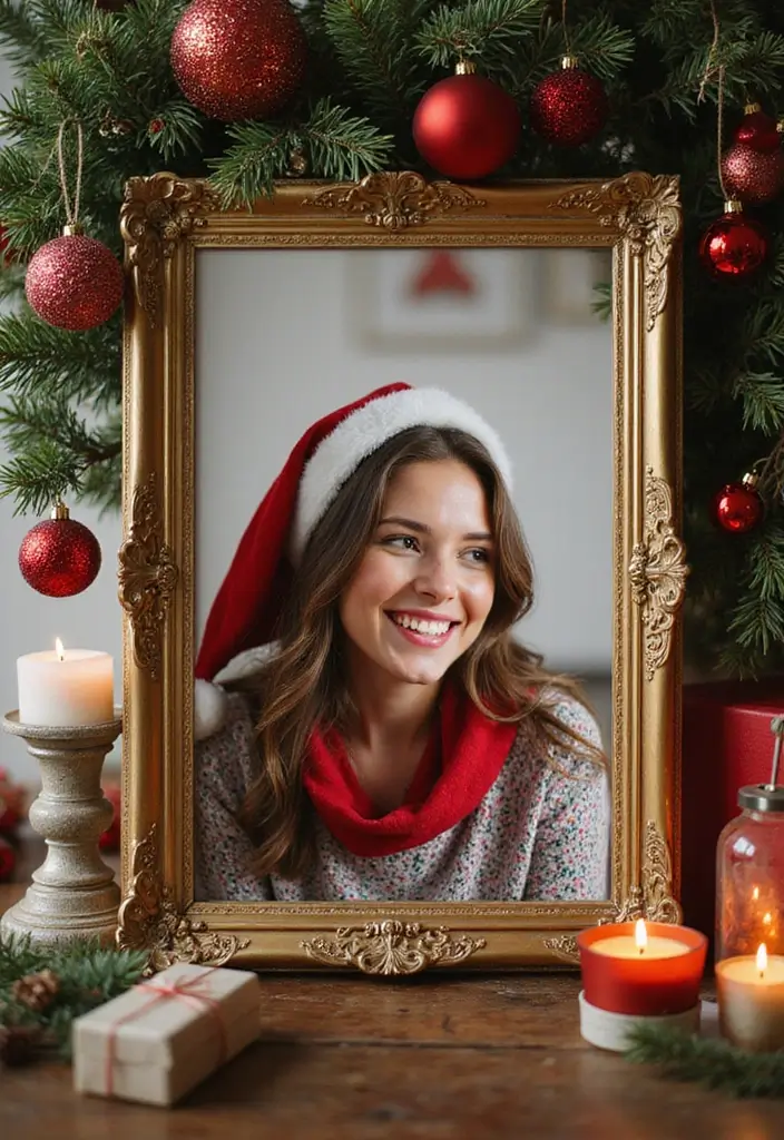 28 Paper Photo Frame DIY Ideas That Capture Memories Beautifully - 26. Holiday Themed Frame