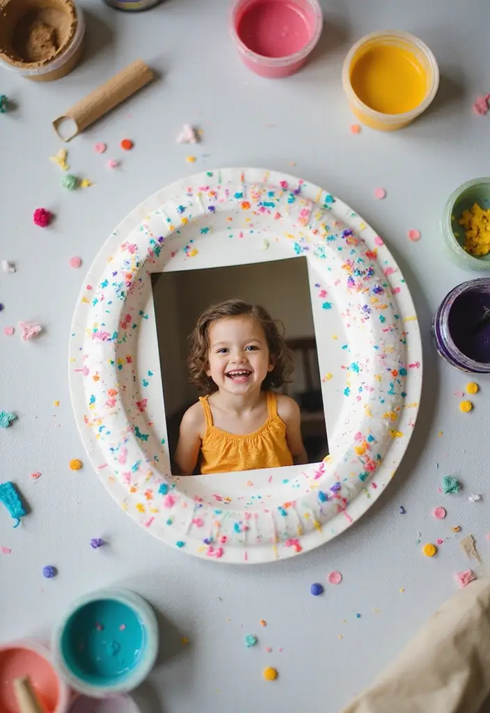 28 Paper Photo Frame DIY Ideas That Capture Memories Beautifully - 3. Paper Plate Frame