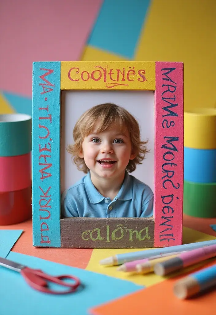 28 Paper Photo Frame DIY Ideas That Capture Memories Beautifully - 6. Duct Tape Frame