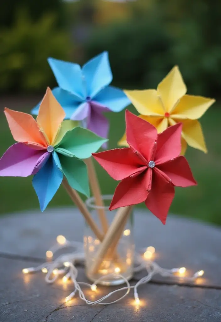28 Paper Pinwheel DIY Ideas That Spin with Joy - 1. Classic Triangle Pinwheel