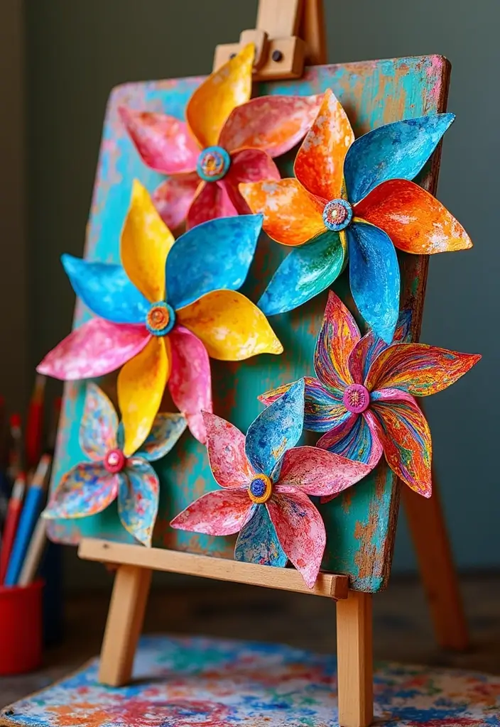 28 Paper Pinwheel DIY Ideas That Spin with Joy - 12. Painted Pinwheels