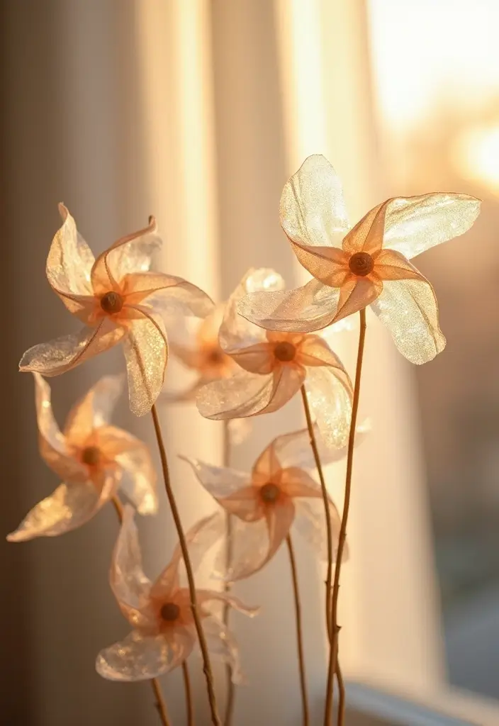 28 Paper Pinwheel DIY Ideas That Spin with Joy - 22. Transparent Pinwheels