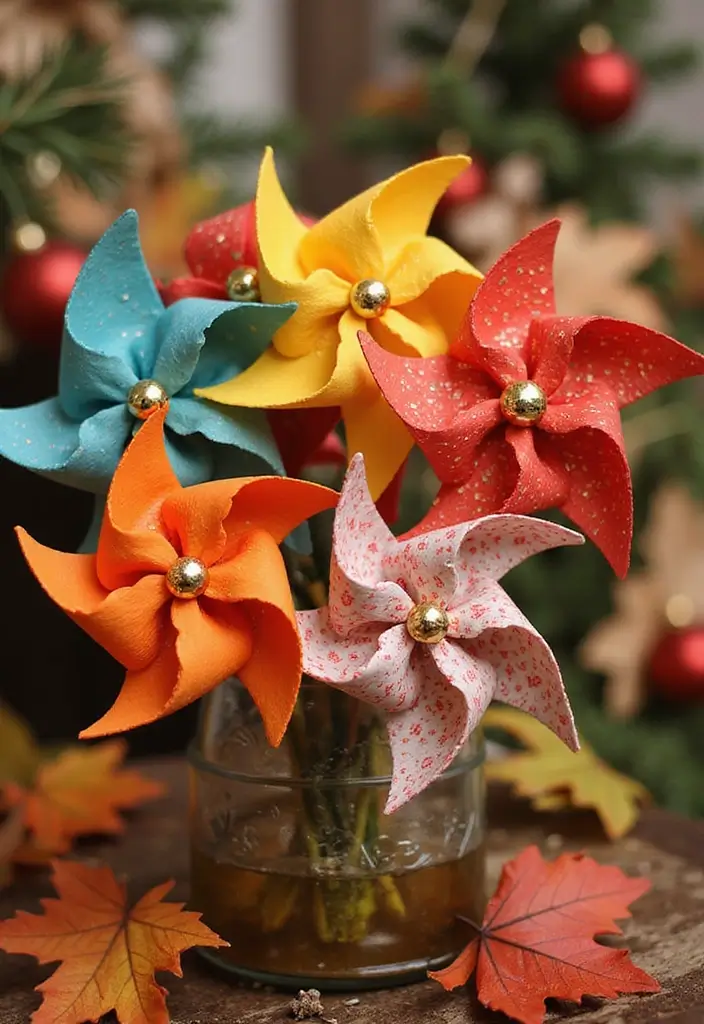 28 Paper Pinwheel DIY Ideas That Spin with Joy - 7. Seasonal Pinwheels