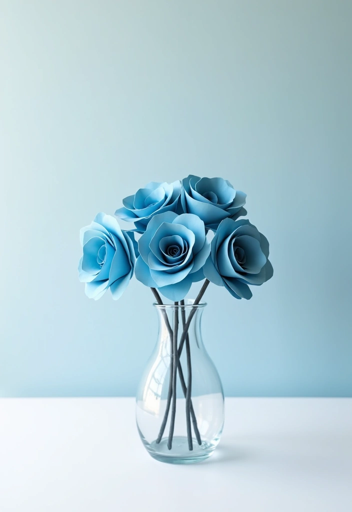 28 Paper Roses DIY Tutorial Ideas That Look Real and Romantic - 4. Monochrome Paper Roses