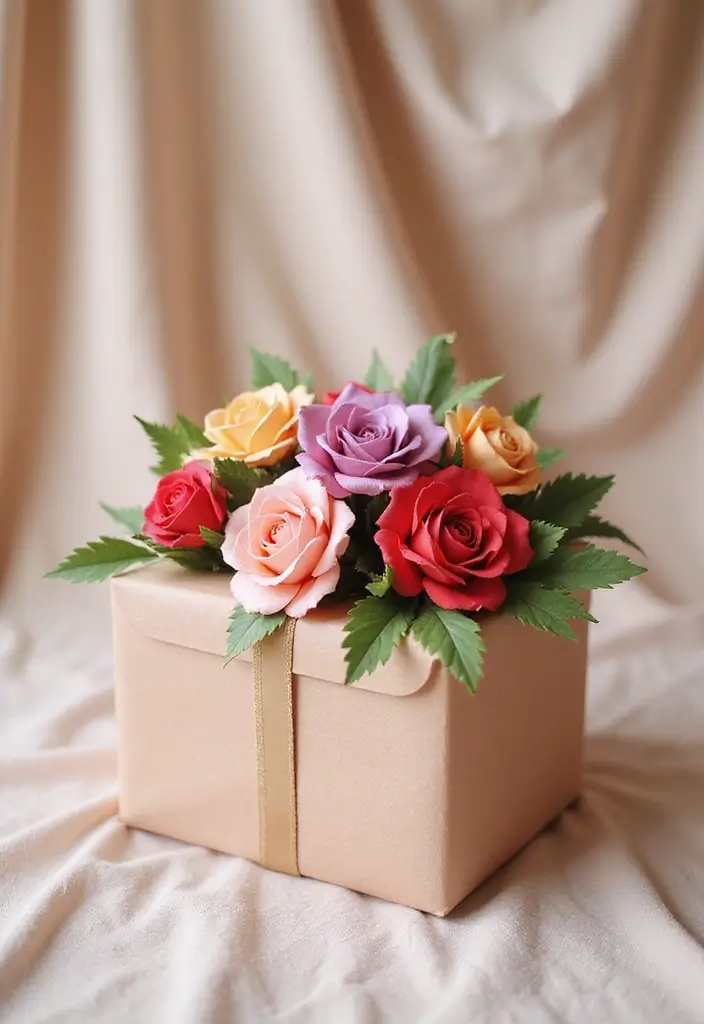 28 Paper Roses DIY Tutorial Ideas That Look Real and Romantic - 6. Paper Rose Gift Box
