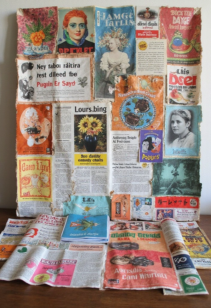 28 Recycled Kids Crafts DIY Projects That Teach Eco Creativity - 23. Recycled Magazine Art