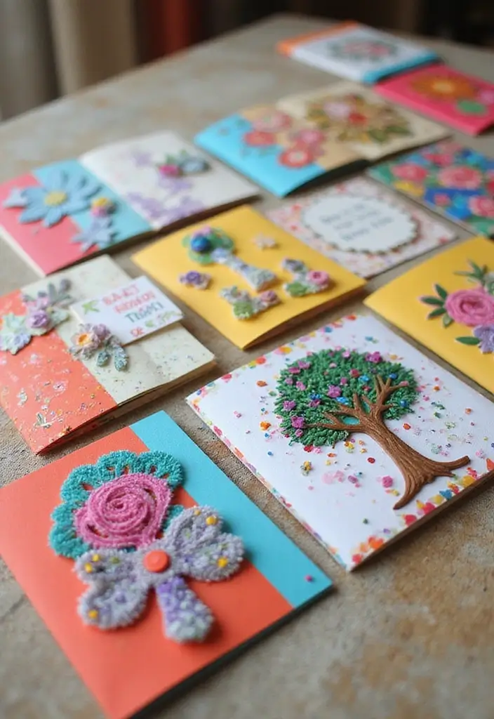 28 Recycled Kids Crafts DIY Projects That Teach Eco Creativity - 26. Recycled Greeting Cards