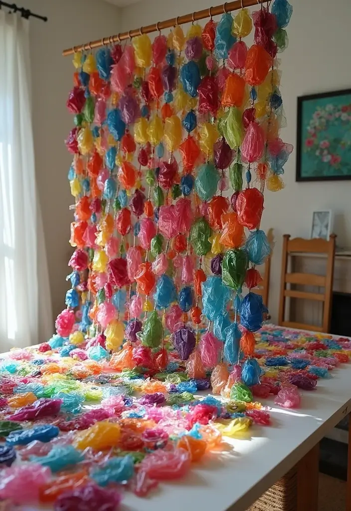 28 Recycled Kids Crafts DIY Projects That Teach Eco Creativity - 27. Recycled Plastic Bag Weaving