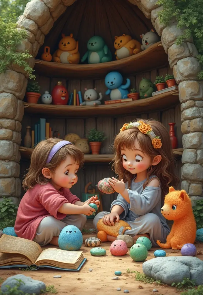 29 Adorable Eco-Friendly Animal Crafts DIY Projects for Kids - 13. Felt Animal Story Stones