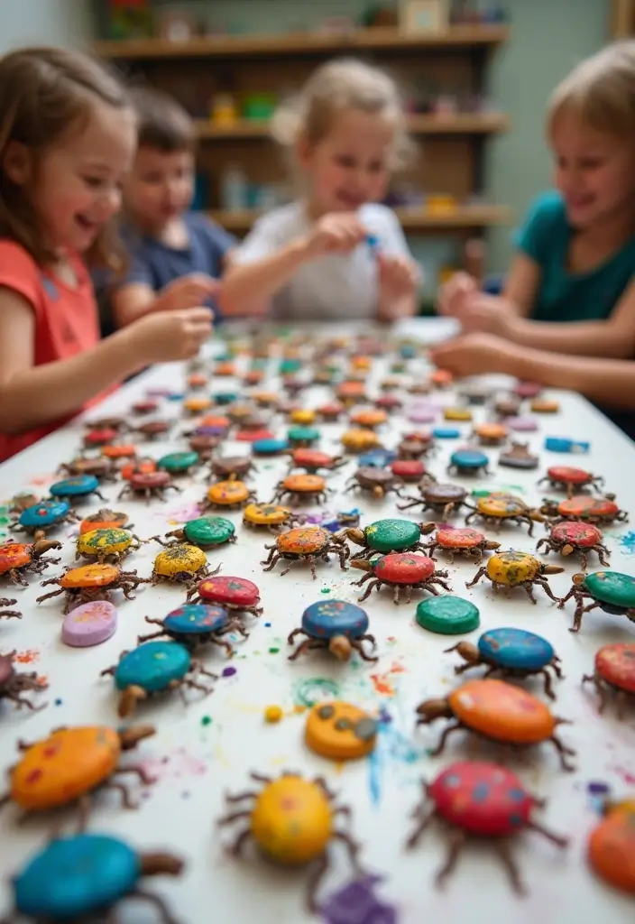 29 Adorable Eco-Friendly Animal Crafts DIY Projects for Kids - 15. Bottle Cap Bugs