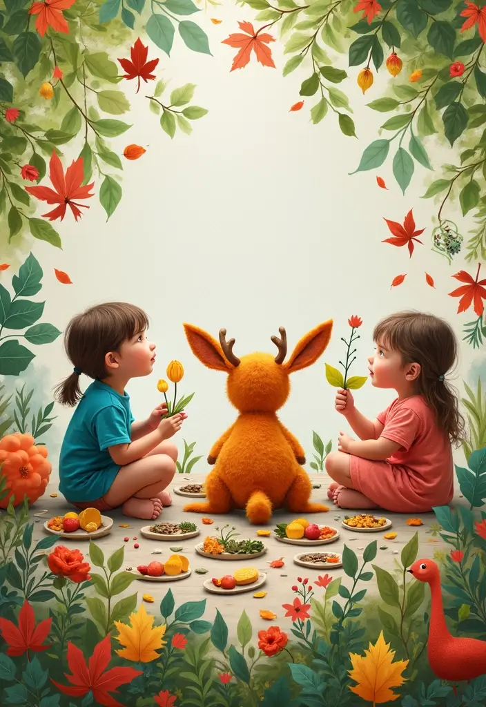 29 Adorable Eco-Friendly Animal Crafts DIY Projects for Kids - 19. Nature Collage Animals