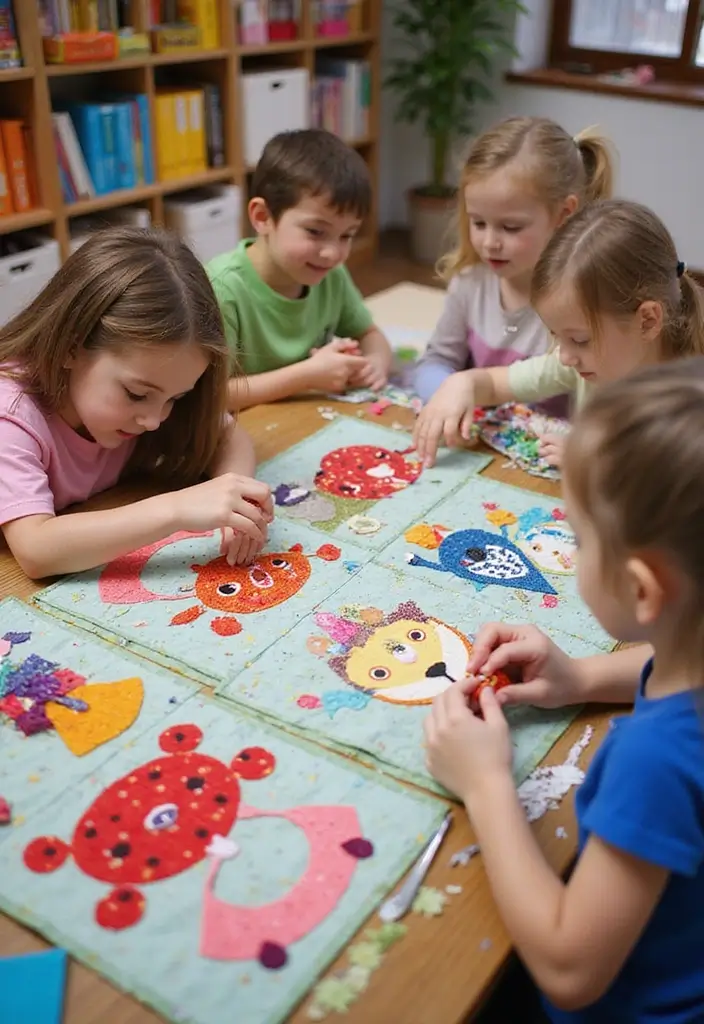 29 Adorable Eco-Friendly Animal Crafts DIY Projects for Kids - 26. Animal-Themed Quilts