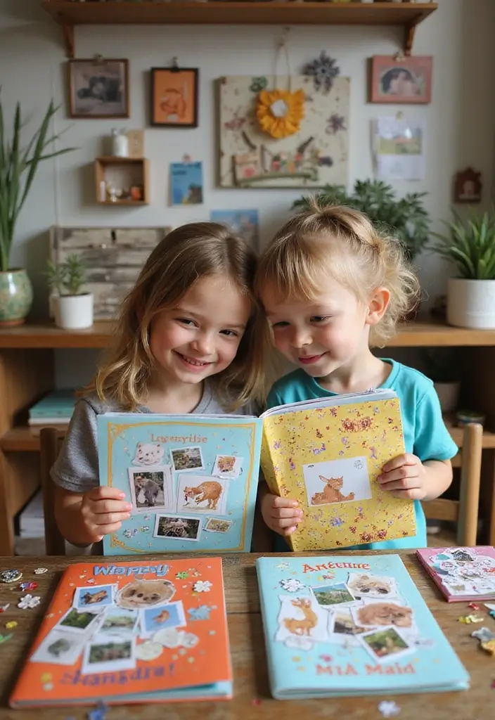 29 Adorable Eco-Friendly Animal Crafts DIY Projects for Kids - 29. Animal-Themed Scrapbooking