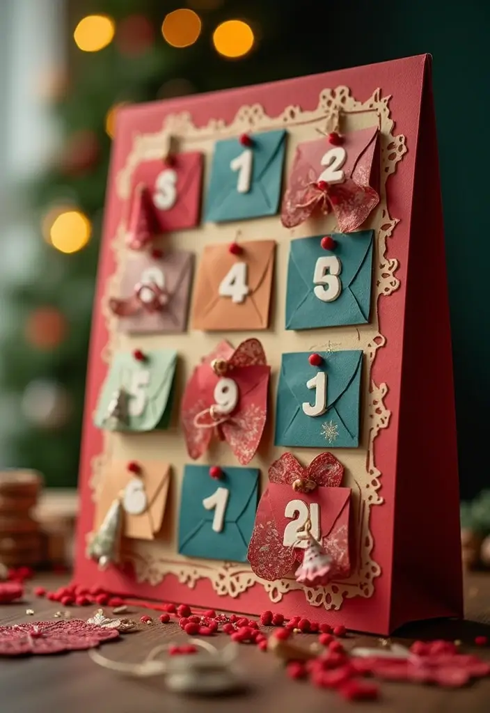 29 DIY Envelope Paper Crafts That Are Cute and Practical - 11. Interactive Advent Calendar