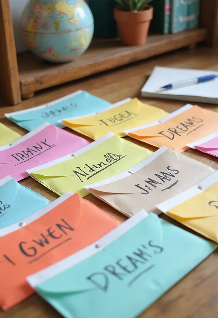 29 DIY Envelope Paper Crafts That Are Cute and Practical - 13. Dreams and Goals Envelopes