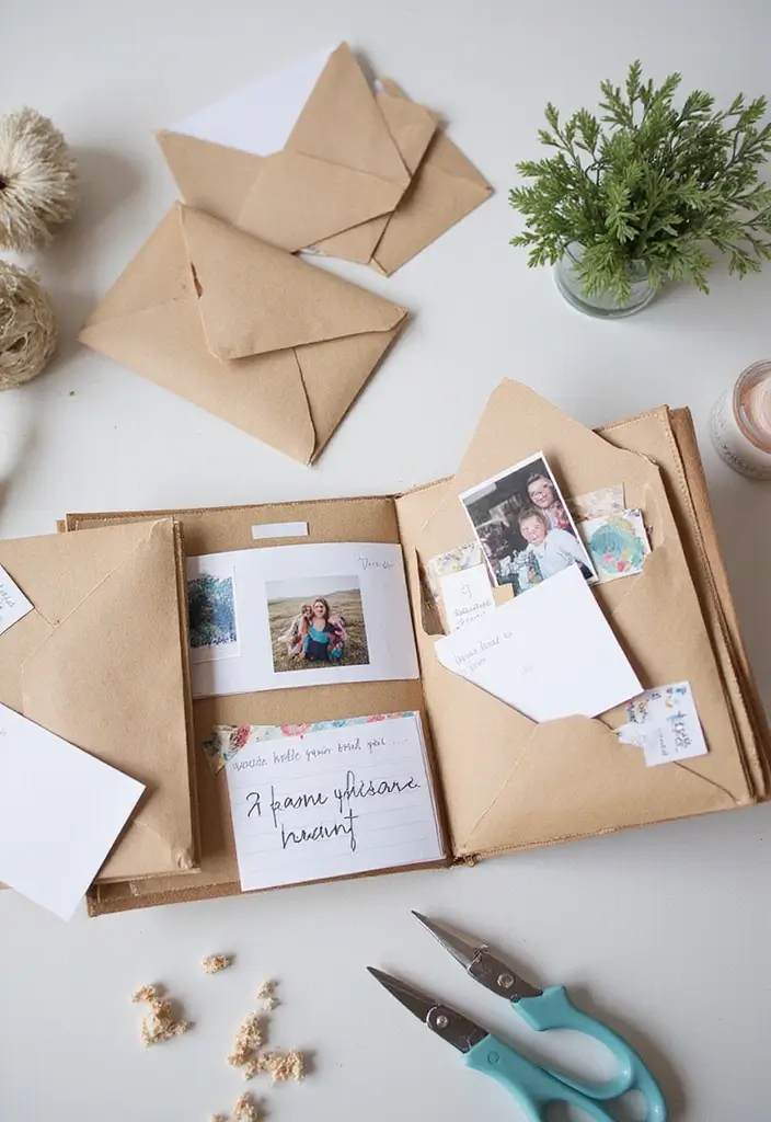 29 DIY Envelope Paper Crafts That Are Cute and Practical - 2. Envelope Mini Albums