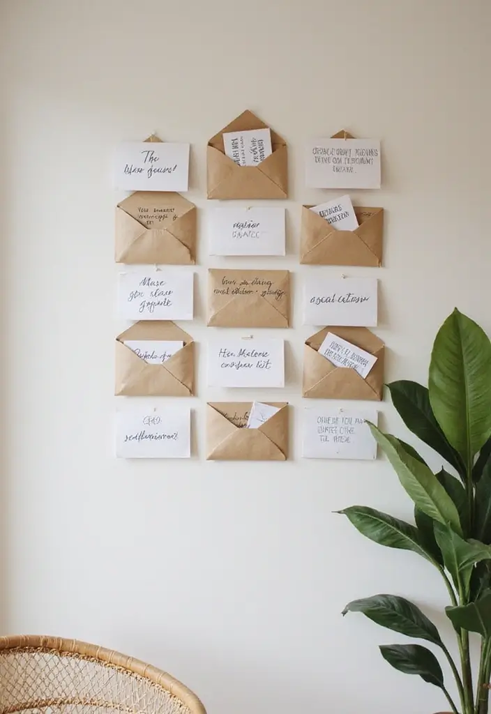29 DIY Envelope Paper Crafts That Are Cute and Practical - 22. Vision Board Envelopes