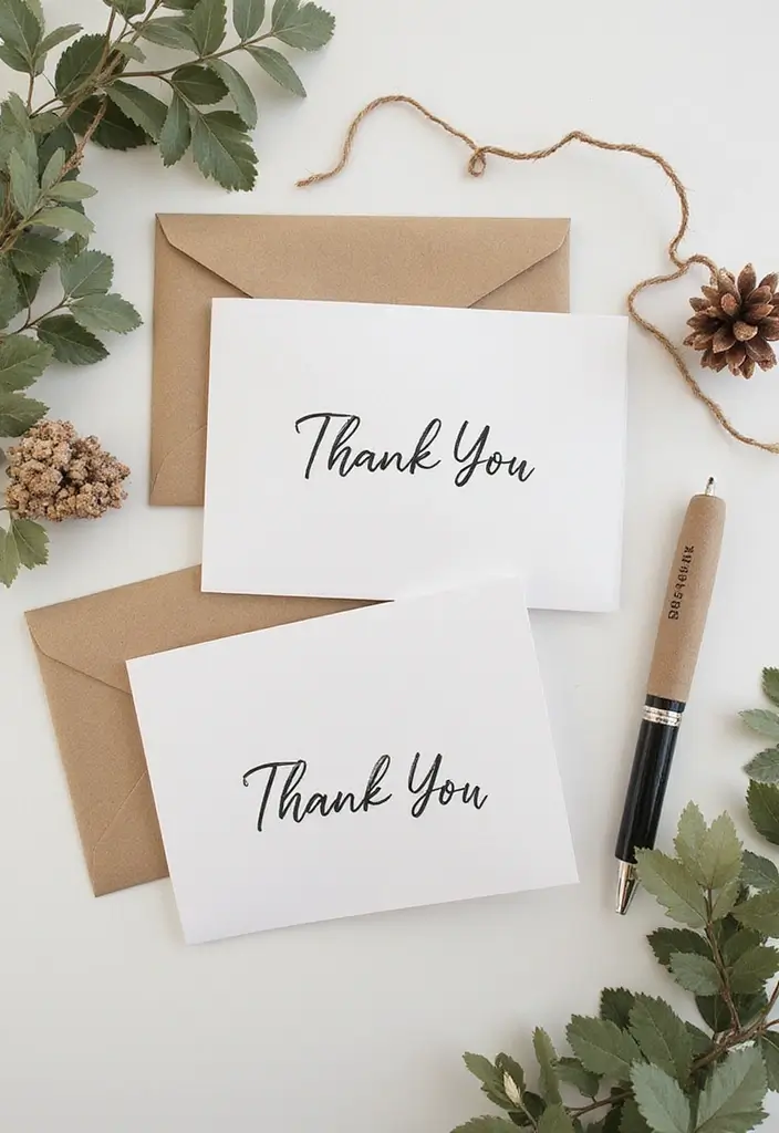 29 DIY Envelope Paper Crafts That Are Cute and Practical - 25. Eco-Friendly Thank You Cards
