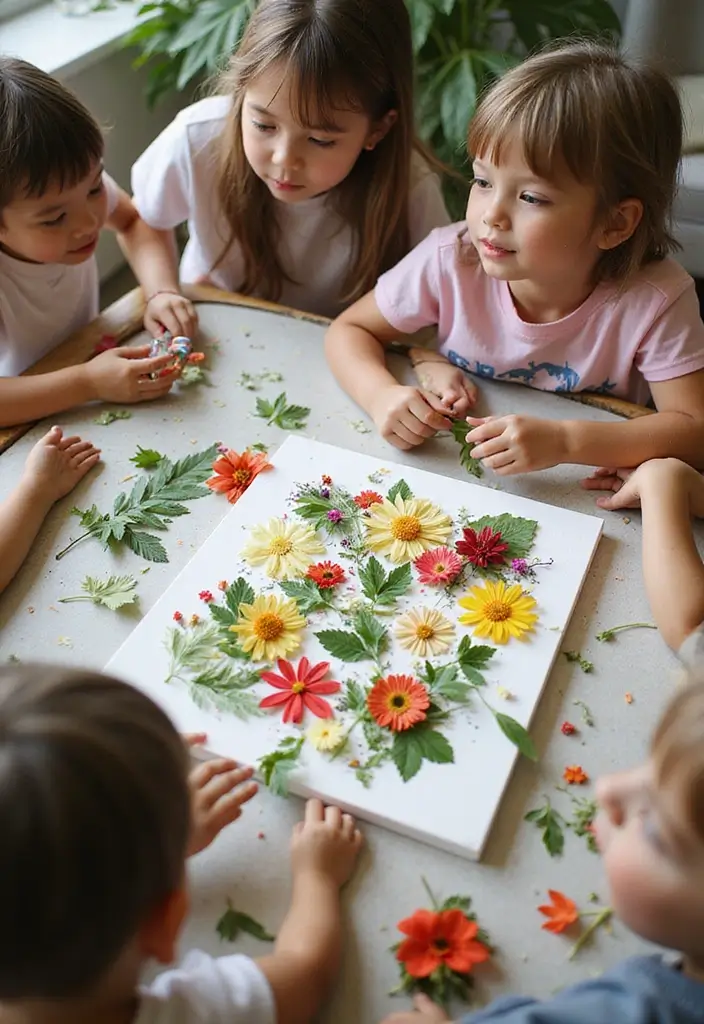 29 DIY Fun Kids Projects That Encourage Learning Through Play - 14. DIY Nature Art Collage