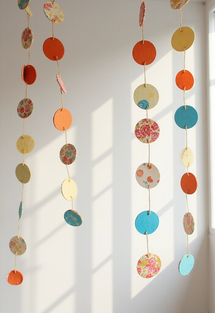 29 DIY Paper Garland Ideas That Add Festive Flair - 1. Colorful Circle Garland