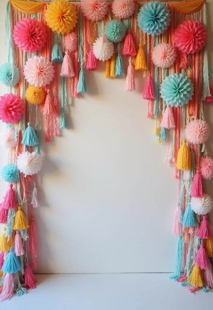 29 DIY Paper Garland Ideas That Add Festive Flair - 13. DIY Photo Booth Backdrop Garland