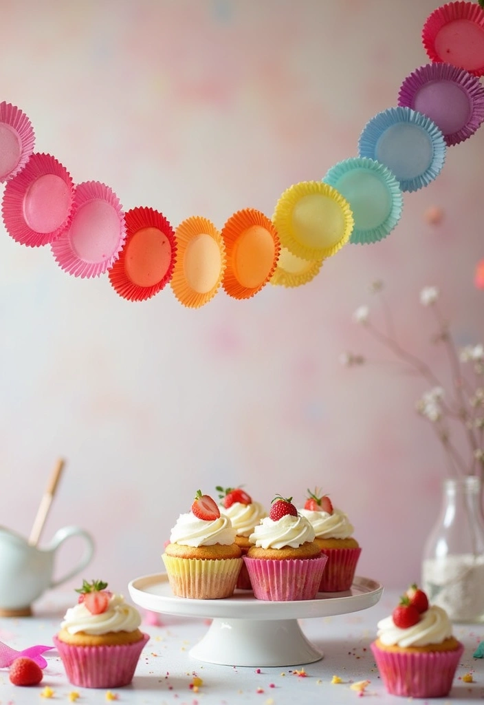 29 DIY Paper Garland Ideas That Add Festive Flair - 23. Cupcake Liner Garland