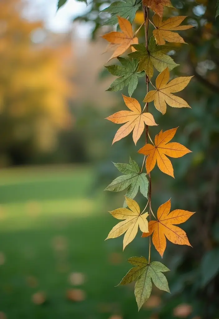 29 DIY Paper Garland Ideas That Add Festive Flair - 4. Eco-Friendly Leaf Garland