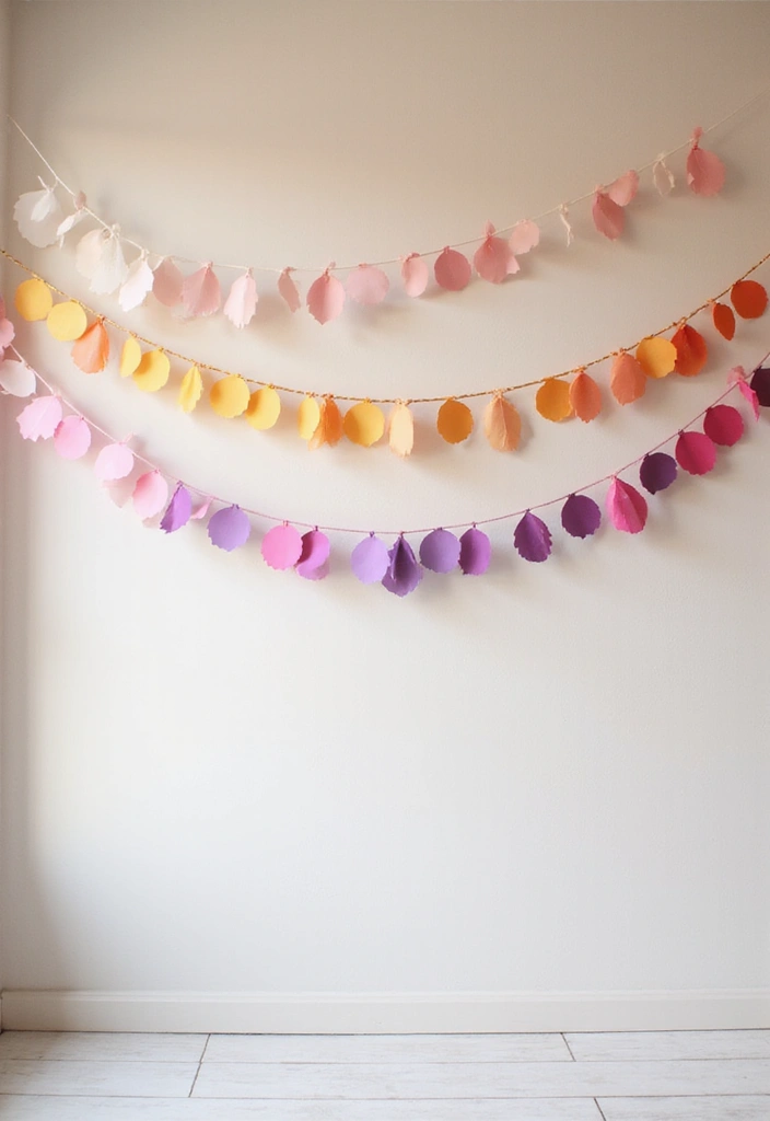 29 DIY Paper Garland Ideas That Add Festive Flair - 6. Ombre Paper Garland