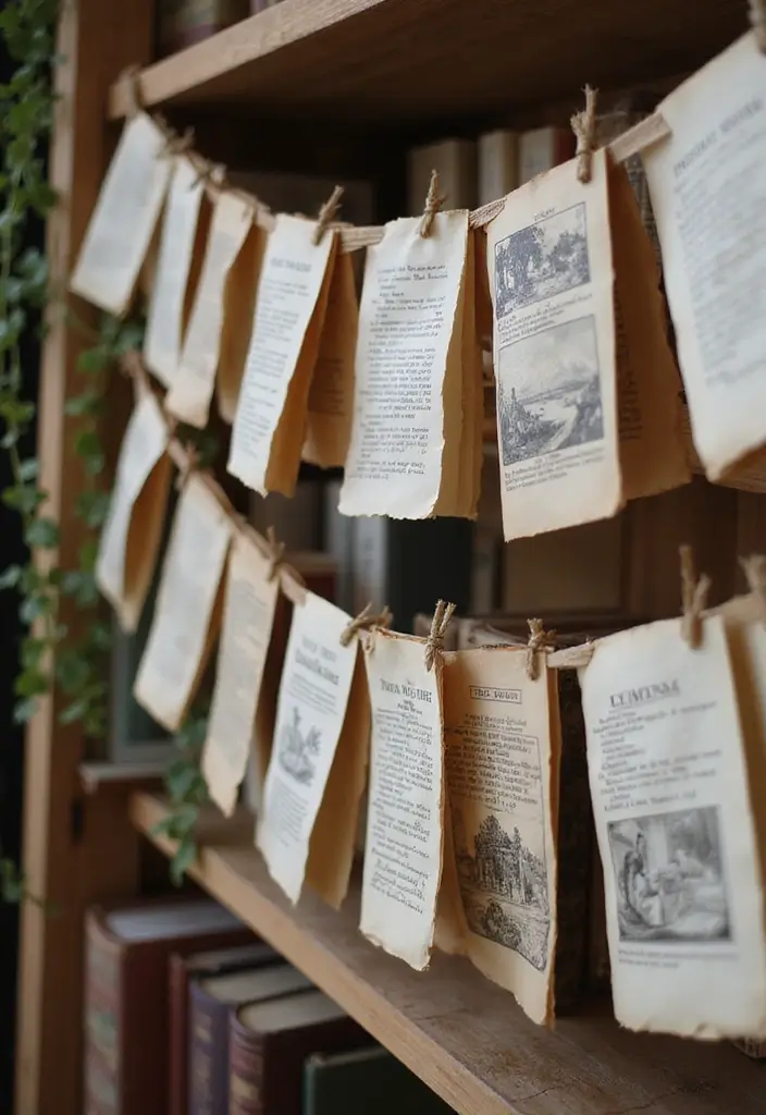 29 DIY Paper Garland Ideas That Add Festive Flair - 7. Vintage Book Page Garland