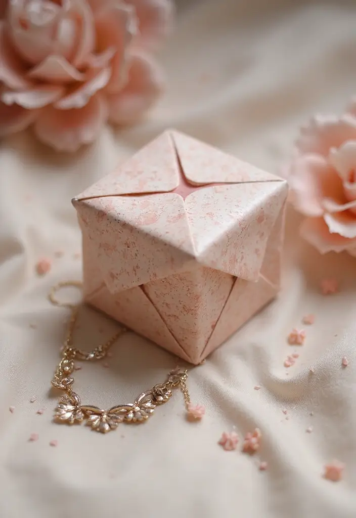 29 DIY Paper Jewelry Box Ideas That Combine Beauty and Function - 1. Elegant Origami Box