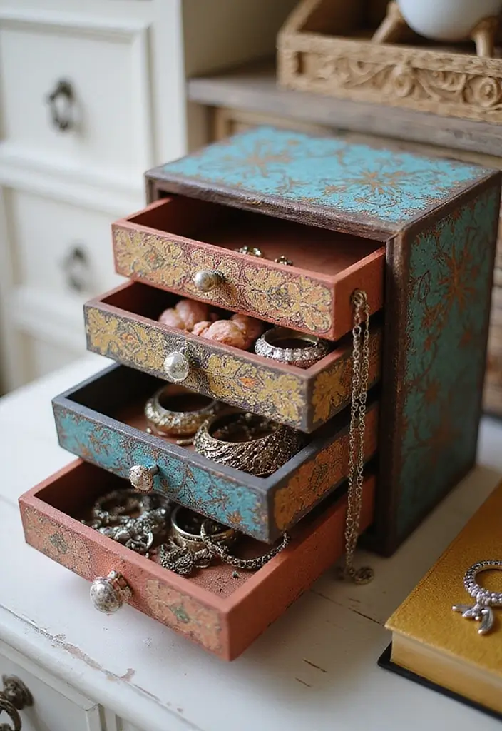 29 DIY Paper Jewelry Box Ideas That Combine Beauty and Function - 10. Elegant Drawer Box