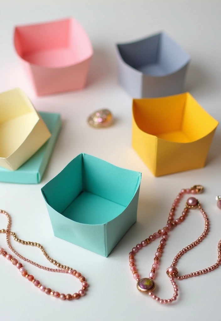 29 DIY Paper Jewelry Box Ideas That Combine Beauty and Function - 16. Collapsible Paper Box