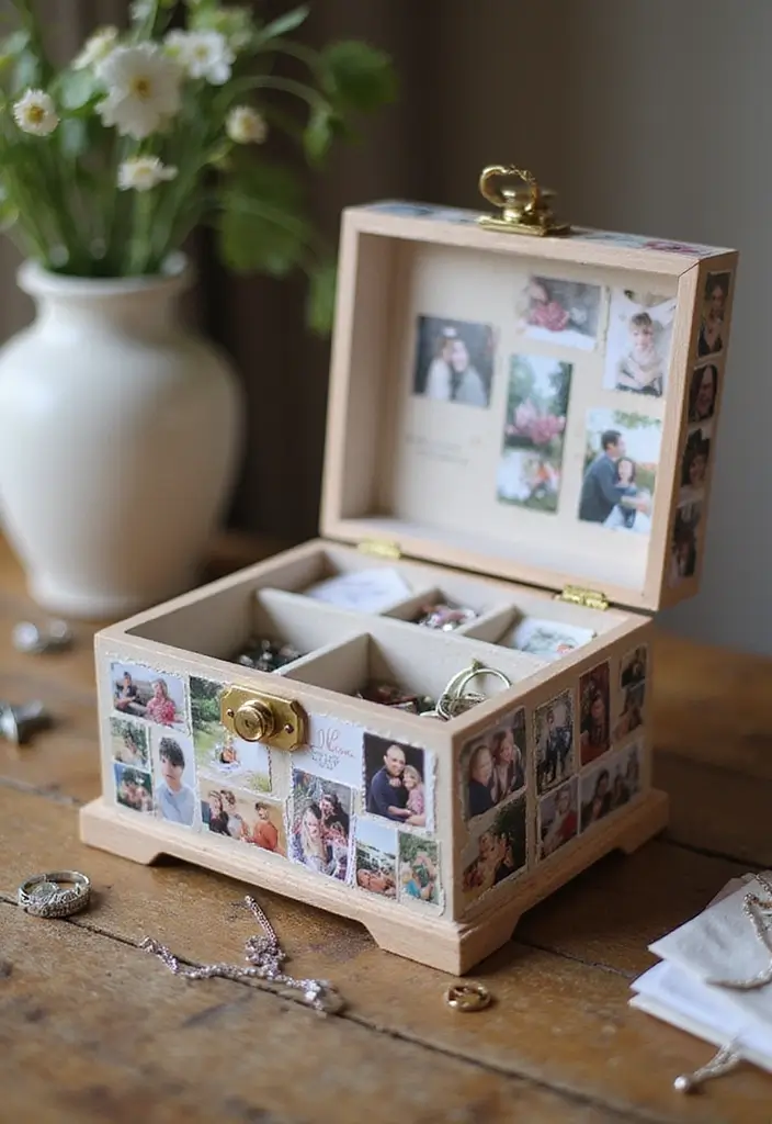 29 DIY Paper Jewelry Box Ideas That Combine Beauty and Function - 5. Personalized Photo Box