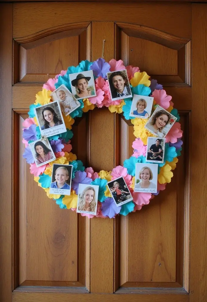 29 DIY Paper Wreath Designs That Add Charm to Any Door - 15. Personalized Touches