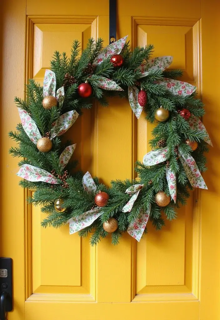 29 DIY Paper Wreath Designs That Add Charm to Any Door - 6. Holiday Cheer with Festive Papers