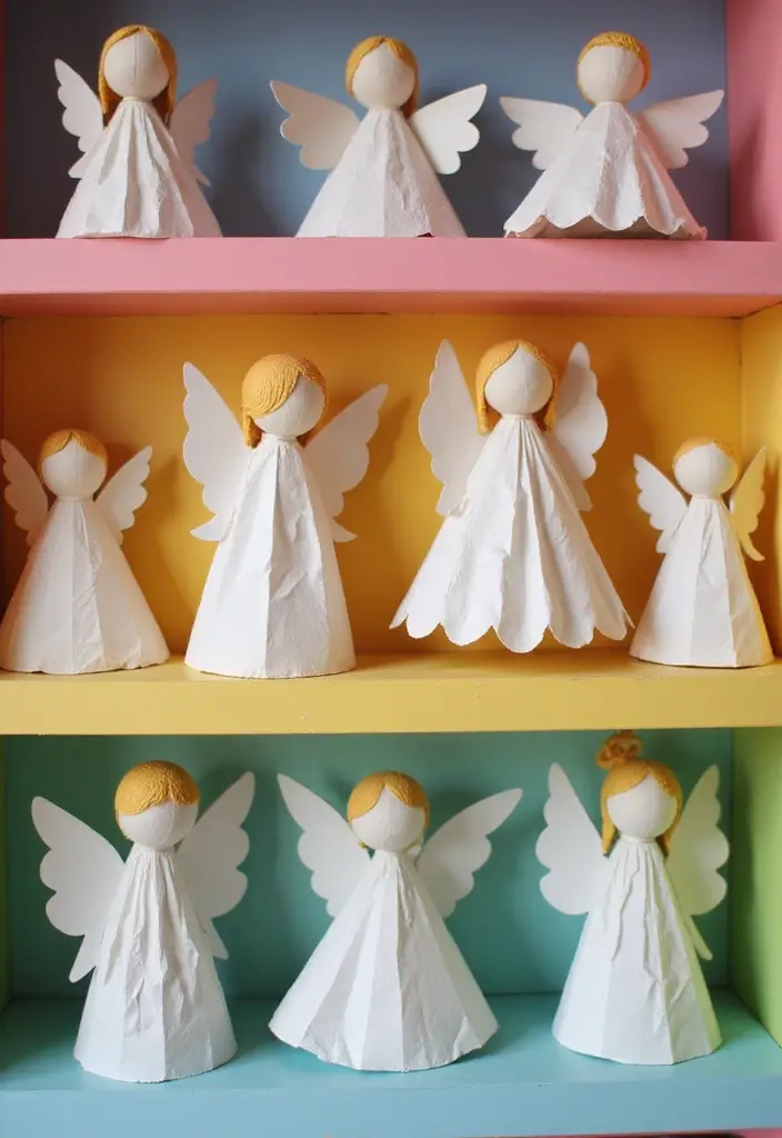 29 Paper Angel Crafts DIY Ideas for a Heavenly Touch - 14. 3D Paper Angels