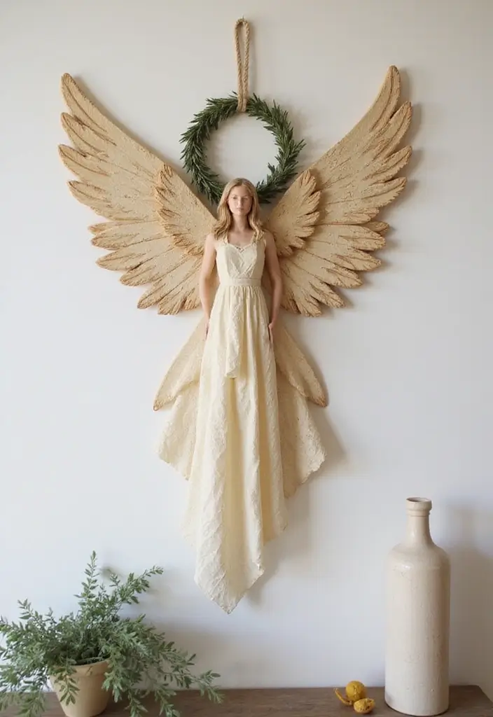 29 Paper Angel Crafts DIY Ideas for a Heavenly Touch - 19. Angel Wall Hangings