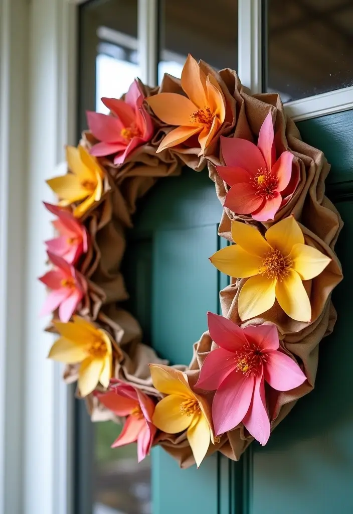 29 Paper Bag Crafts DIY Ideas That Are Stylish and Sustainable - 20. Paper Bag Wreath