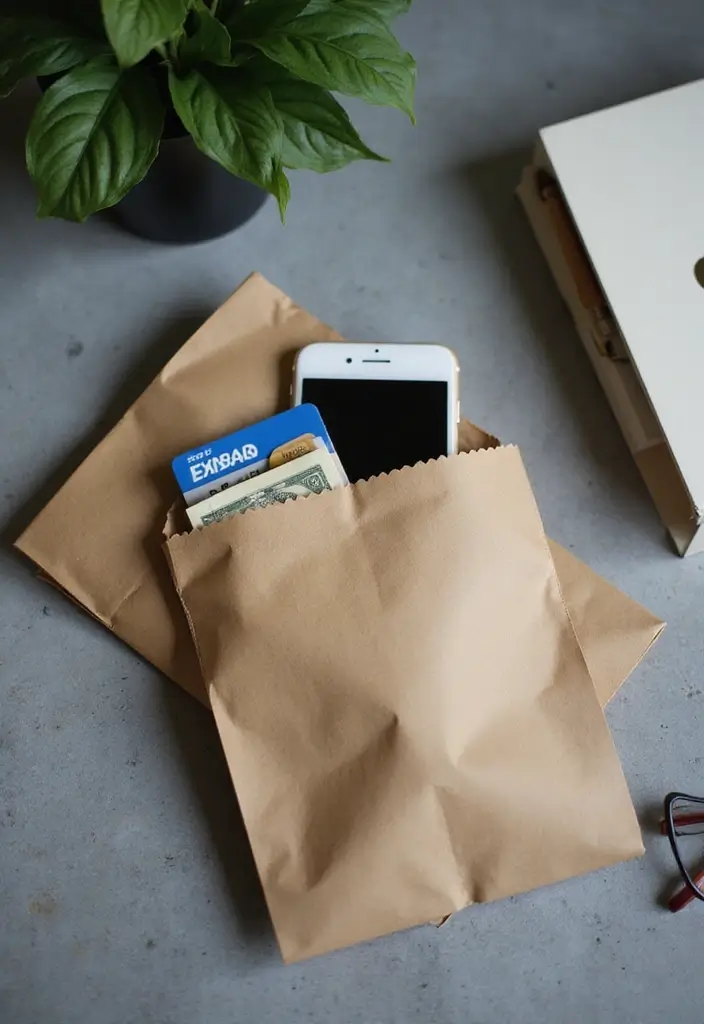 29 Paper Bag Crafts DIY Ideas That Are Stylish and Sustainable - 26. Paper Bag Phone Wallets