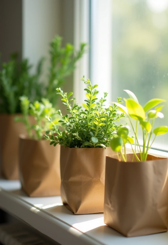 29 Paper Bag Crafts DIY Ideas That Are Stylish and Sustainable - 4. Paper Bag Planters