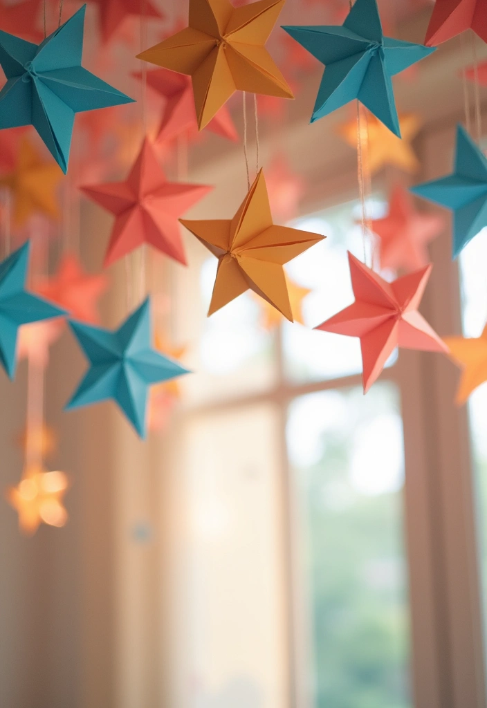 29 Paper Crafts DIY Decoration Ideas That Brighten Any Room - 21. Paper Star Decorations
