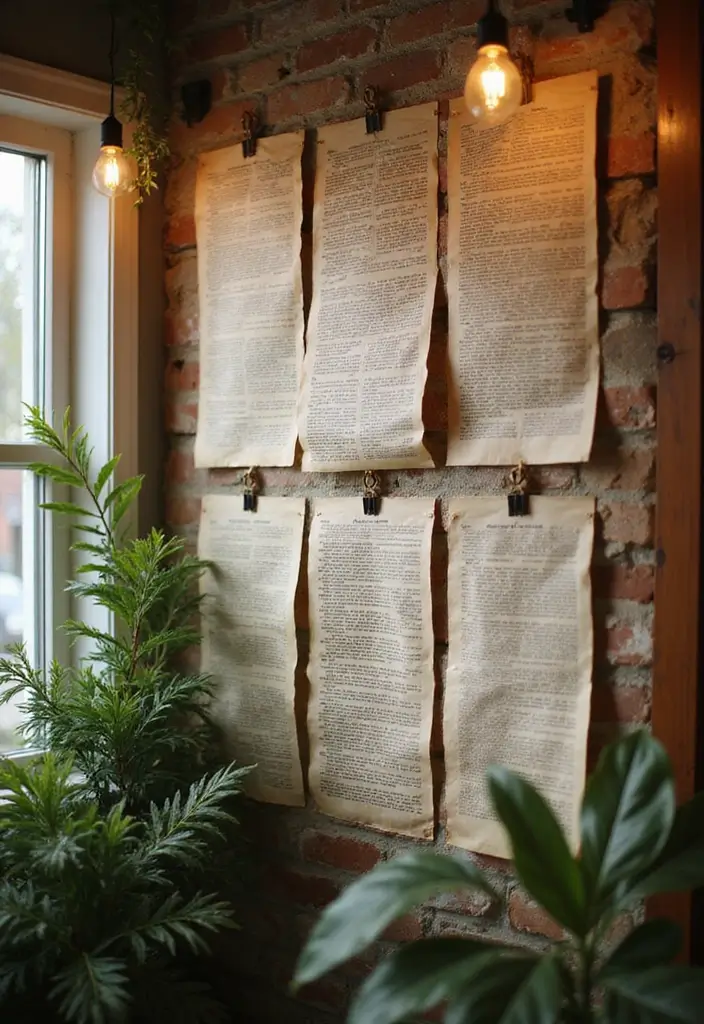 29 Paper Crafts DIY Decoration Ideas That Brighten Any Room - 9. Upcycled Book Page Banners