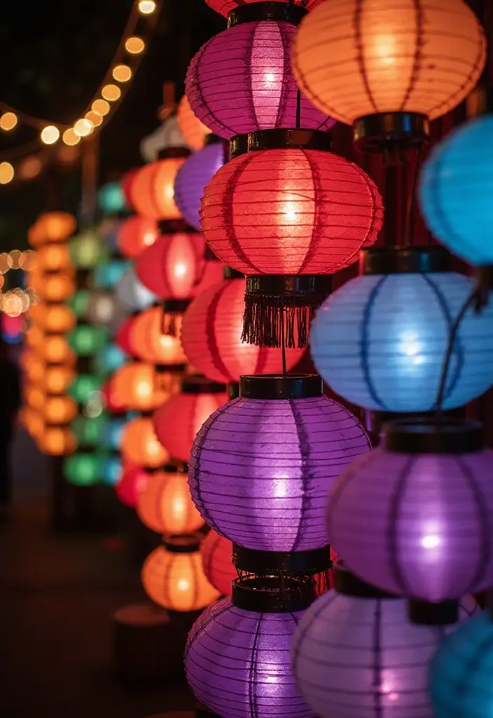 29 Paper Lantern Crafts DIY Ideas to Light Up Your Evenings - 24. Color-Changing Lanterns