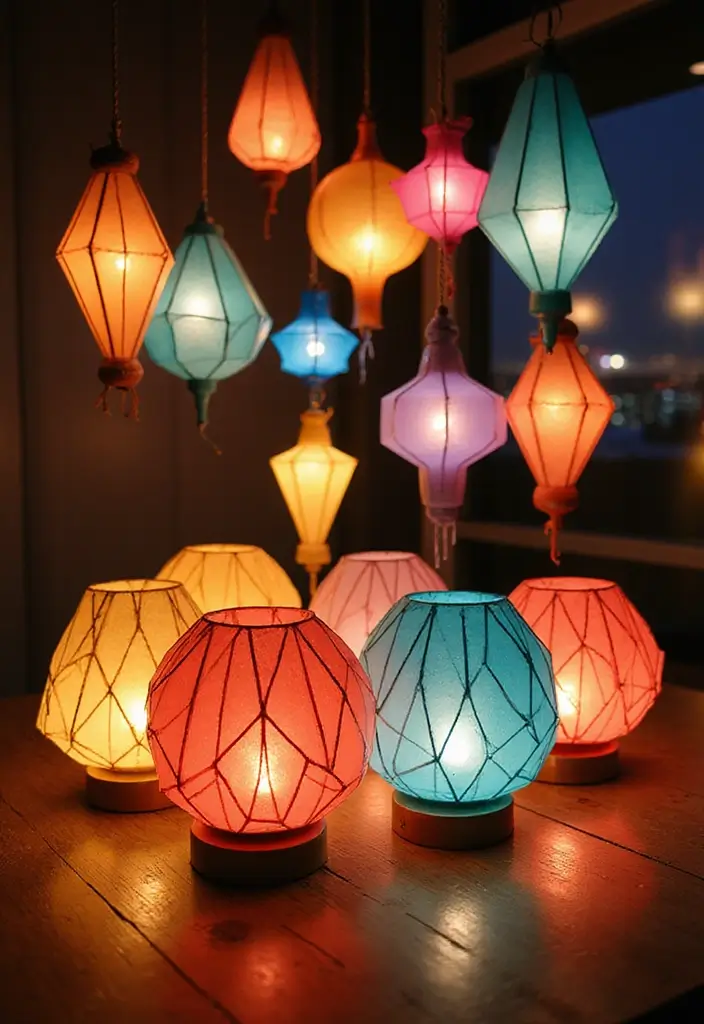 29 Paper Lantern Crafts DIY Ideas to Light Up Your Evenings - 29. Geometric Lanterns