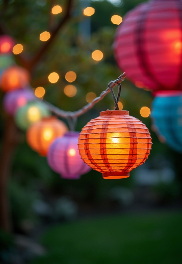 29 Paper Lantern Crafts DIY Ideas to Light Up Your Evenings - 4. Paper String Lanterns